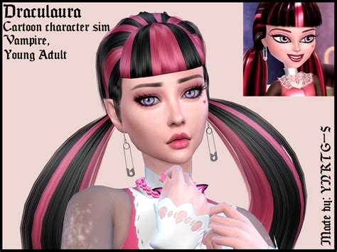 Created for The Sims 4 This is a Set with 7 Creations - Click here to show all Monster High - Operetta hairstyle, mask, shoes, tattoo, outfits, skin detail, earrings. . Sims 4 monster high cc